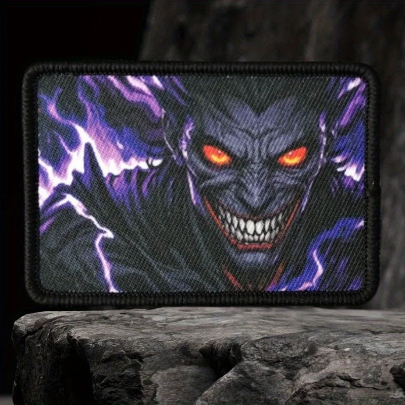 Demon Tactical Patch, militärisches Moralabzeichen, Armband, für Kleidung, Hüte, Rucksäcke, taktische Ausrüstung, Klettverschluss