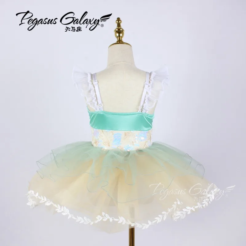 الأطفال الكبار الشاش توتو فستان الباليه ملابس الرقص فستان منفوش مرحلة الأداء الترتر الملابس للنساء الفتيات