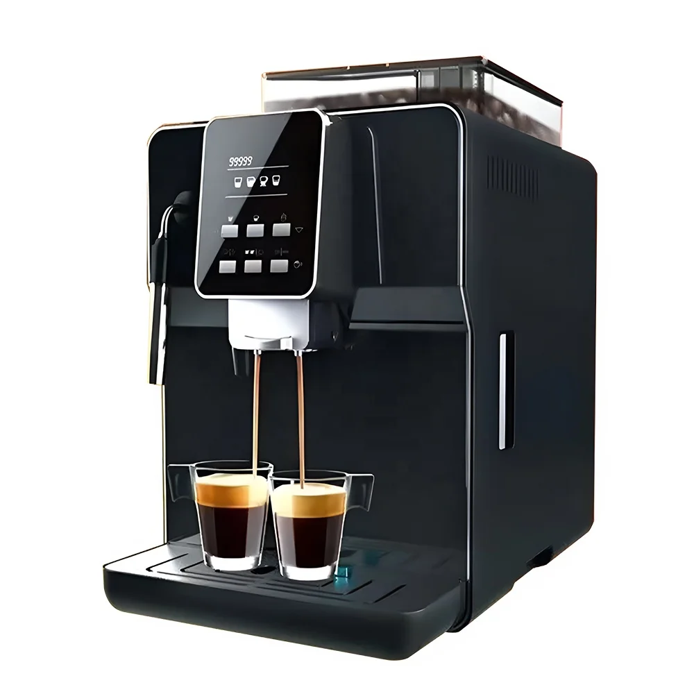 Cappuccino automático comercial latte macchiato café feijão para copo máquina de café expresso com moedor