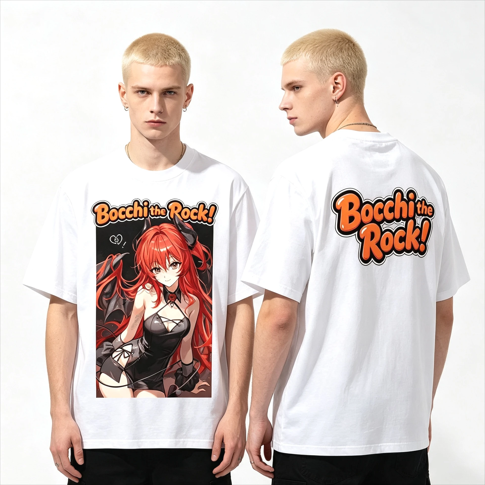 2026 Hot Sale Anime Bocchi The Rock T-shirt Y2K Men Women Trendy Cotton Tee Breathable Streetwear Short Sleeve Casual T-shirt