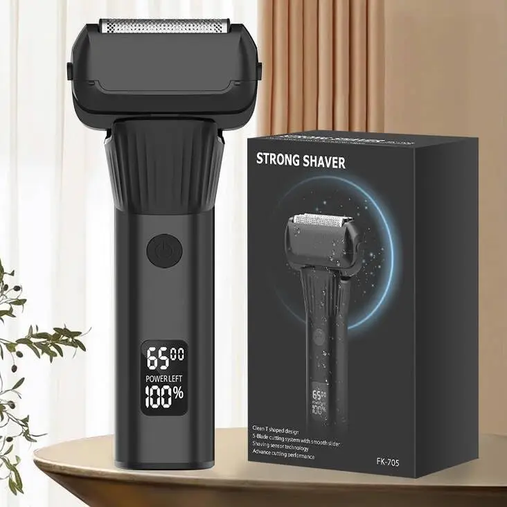 

5-Blade Cordless Men's Electric Shaver, 2-Speed Wet/Dry USB-C Fast Charging, 100 Min Runtime - Travel & Gift Ready