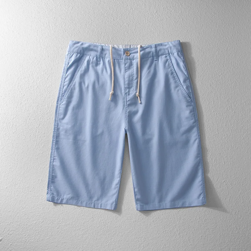 Men's Linen Cotton Shorts Summer Casual Loose Fit 5 Inch Inseam Solid Color Breathable Lightweight Beach Walking Shorts for Men