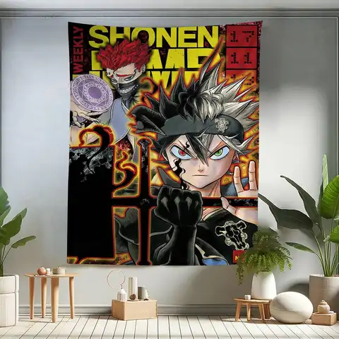 Anime Black Clover Printed Large Wall Tapestry Cheap Hippie Wall Hanging Bohemian Wall Tapestries Mandala Home Decor