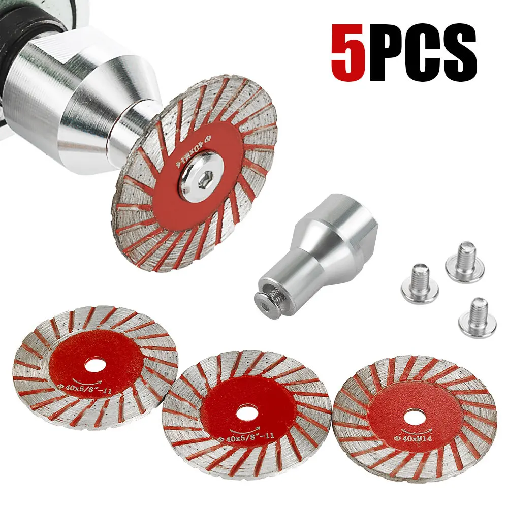 Hot Sale 5PCS M14 5/8-11 Diamond Saw Blade 40mm for Granite Marble Stone Angle Grinder Tool for Carving Lettering Masonry DIY