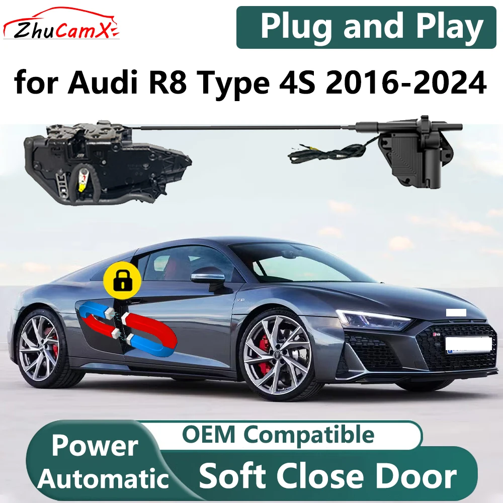 

ZhuCamX for Audi R8 Type 4S 2016-2024 Car Electric Soft Close Door System Power Closing Door Latch Lock OEM Plug and Play