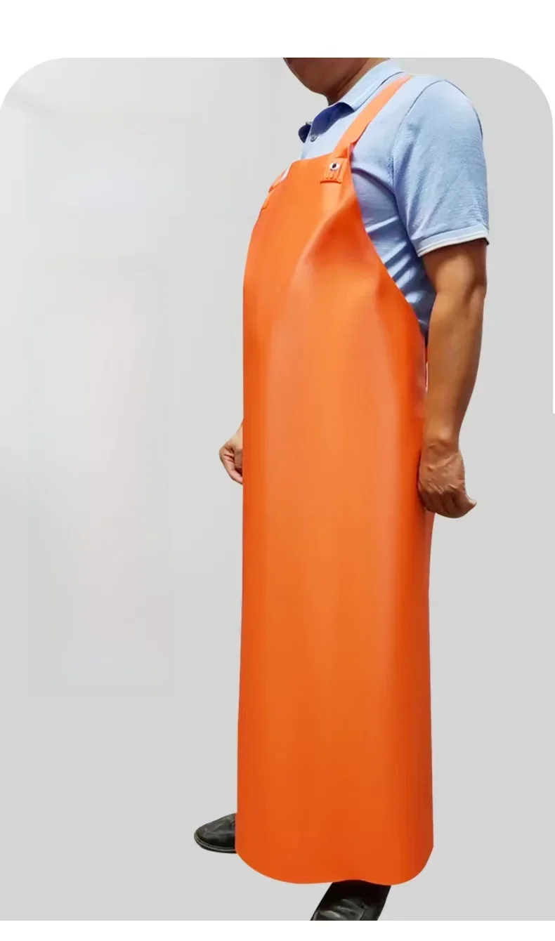 Waterproof Thickened Apron Unisex Industrial Grade Acid-Base Resistant Meat Processing Overalls Women's Style Oil Proof Lapel