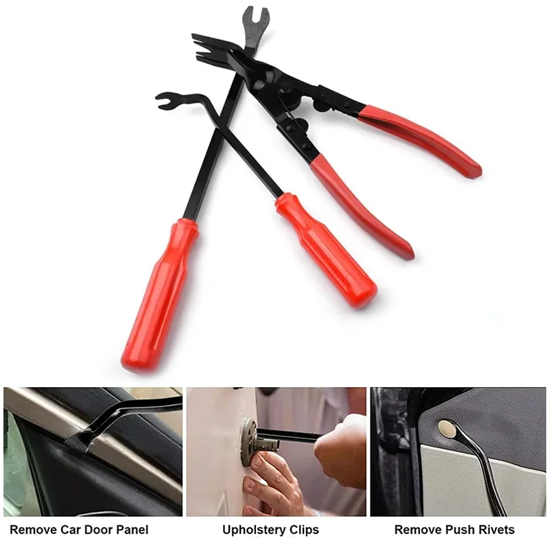 Car Door Clip Panel Trim Removal Tool Universal Screwdriver Set Clip Pliers Tool Fastener Auto Dashboards Install Repair Tools