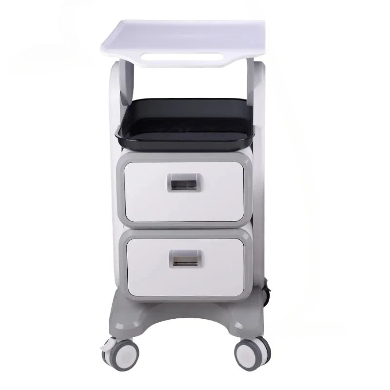 

Modern Mobile salon Trolleys Hospital Medical Dental Tool Cart with Two or One Drawer Dental Plastic Storage Tool Trolley Cart Z