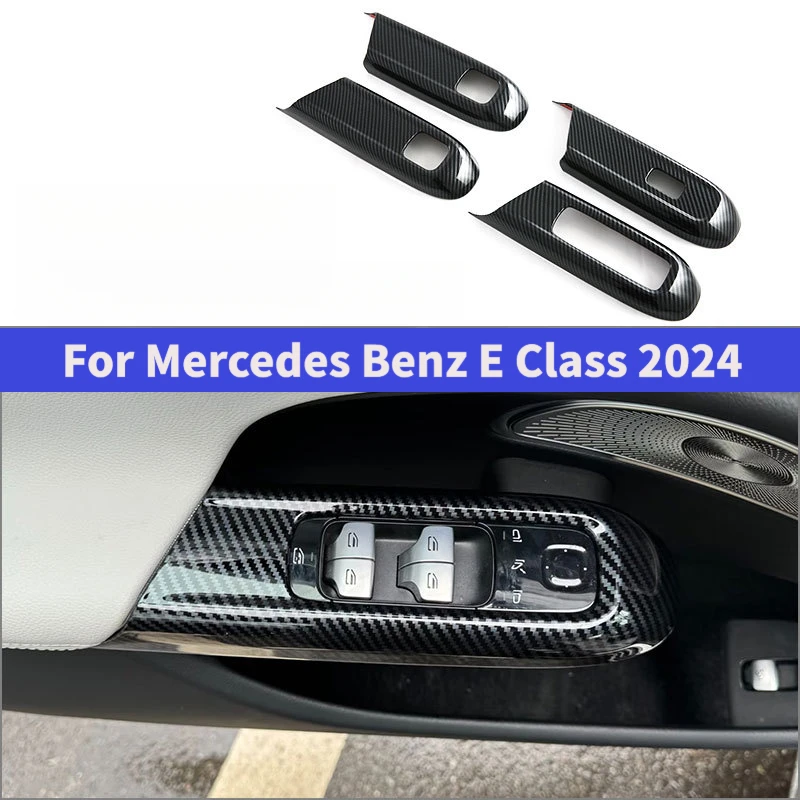 Car Interior Door Window Switch Panel Trim Cover For Mercedes Benz 2024 E Class E300L E260L  Interior Modification Accessories