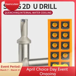 Brocas Metálicas Tipo Cuchilla 2D Serie SP, Tamaños C20/C25/C32 de 13-50 mm con Juego de Cuchillas Integradas para Perforación Profunda