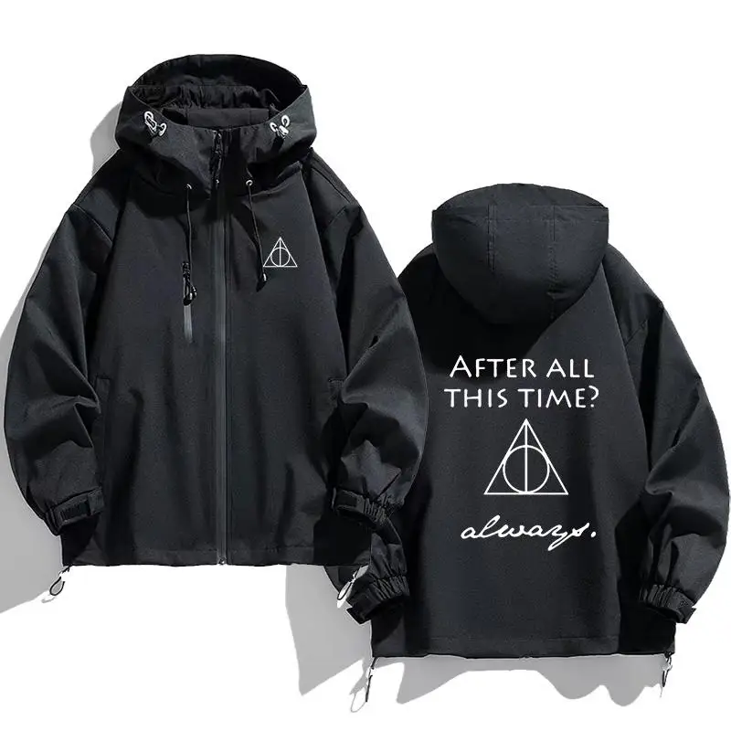 

Мужская ветрозащитная куртка-бомбер с капюшоном на молнии для молодежи, осенне-зимняя, свободного кроя, модная, от Deathly Lowes