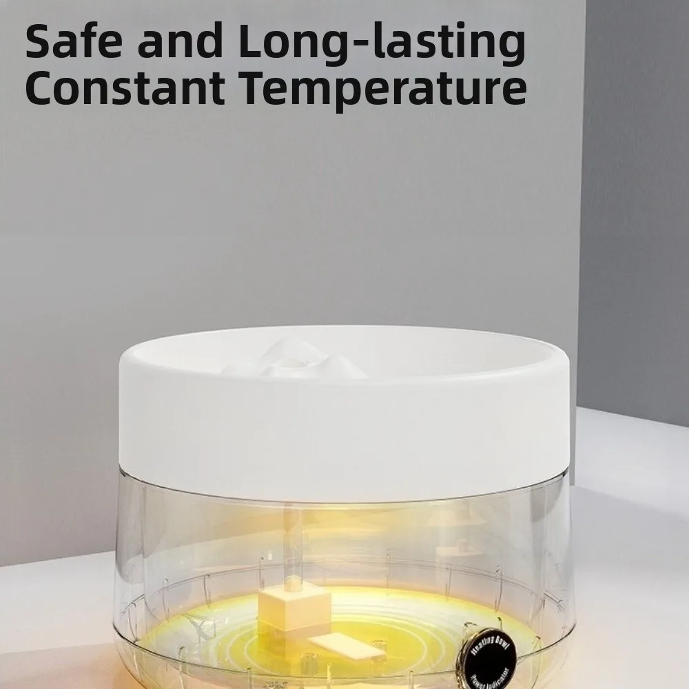 

Stainless Steel Heating Dog Bowl Electric Ultra Quiet Pet Thermostatic Drinking Fountain Anti Bite Cable Cat Water Fountain