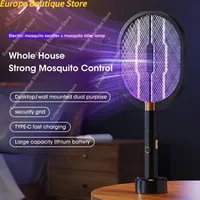2025 Upgraded 3000V Electric Mosquito Racket With Purple Killer Lamp TYPE-C Rechargeable Bug Zappers Fly Swatter