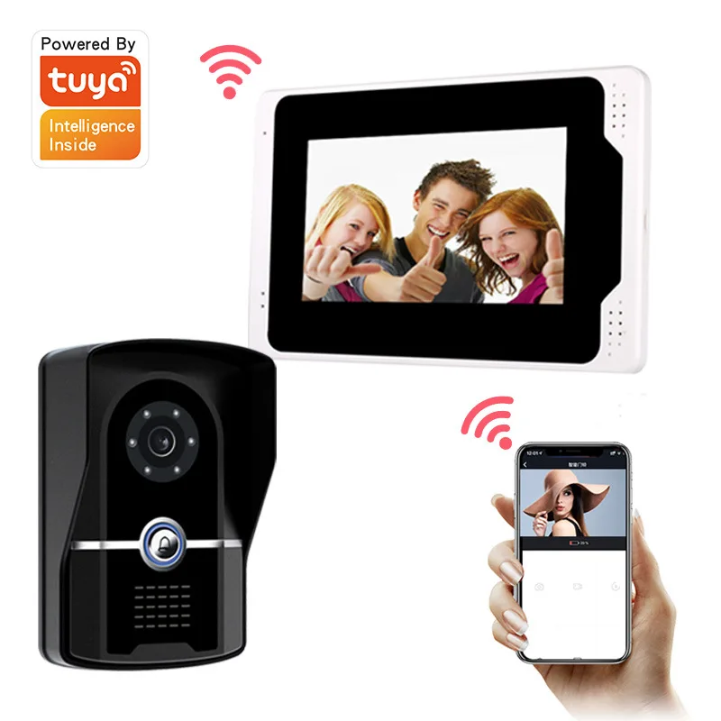 

1080P WiFi Smart Video Doorbell with 7inch Touch Panel Screen APP Remote Viewing Motion Detection IR Night Vision Intercom