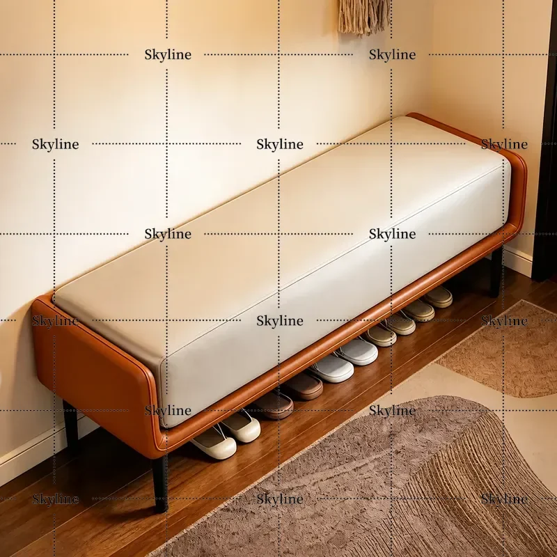 Entry Door Shoe Change Stool Light Luxury High End Bedside Stool Bedroom Long Bench Sitting Area Sofa Stool