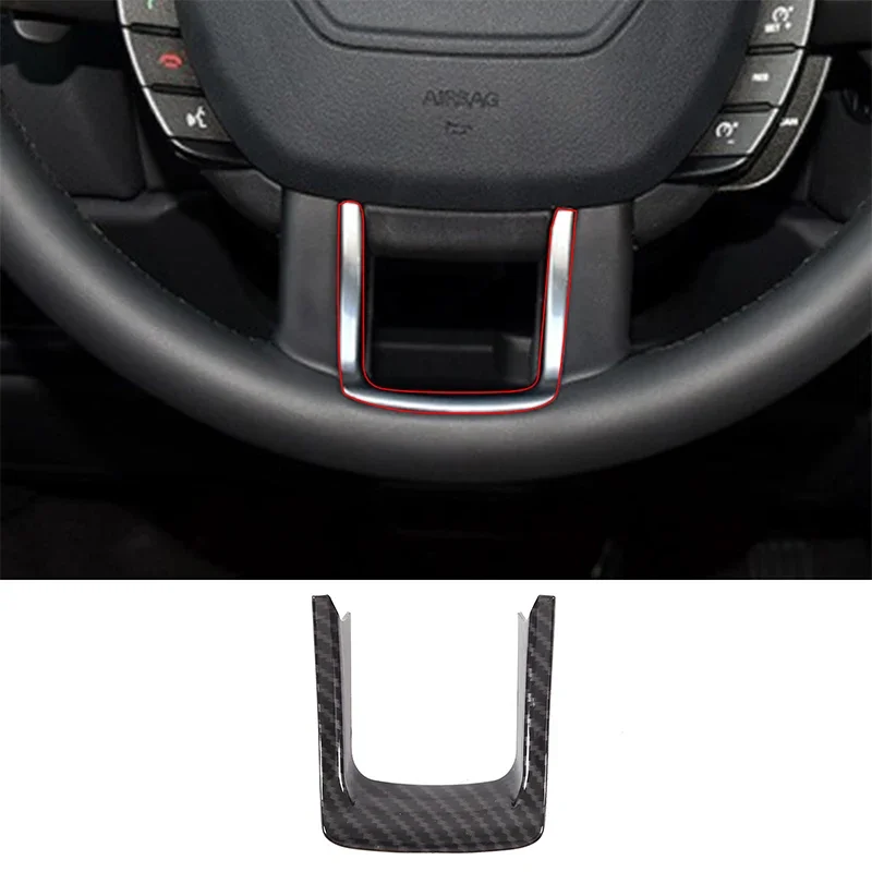 

For Range Rover Evoque 2012-2018 ABS Carbon Fiber Car Steering wheel U-shaped frame Cover Trim sticker Car Accessories interior