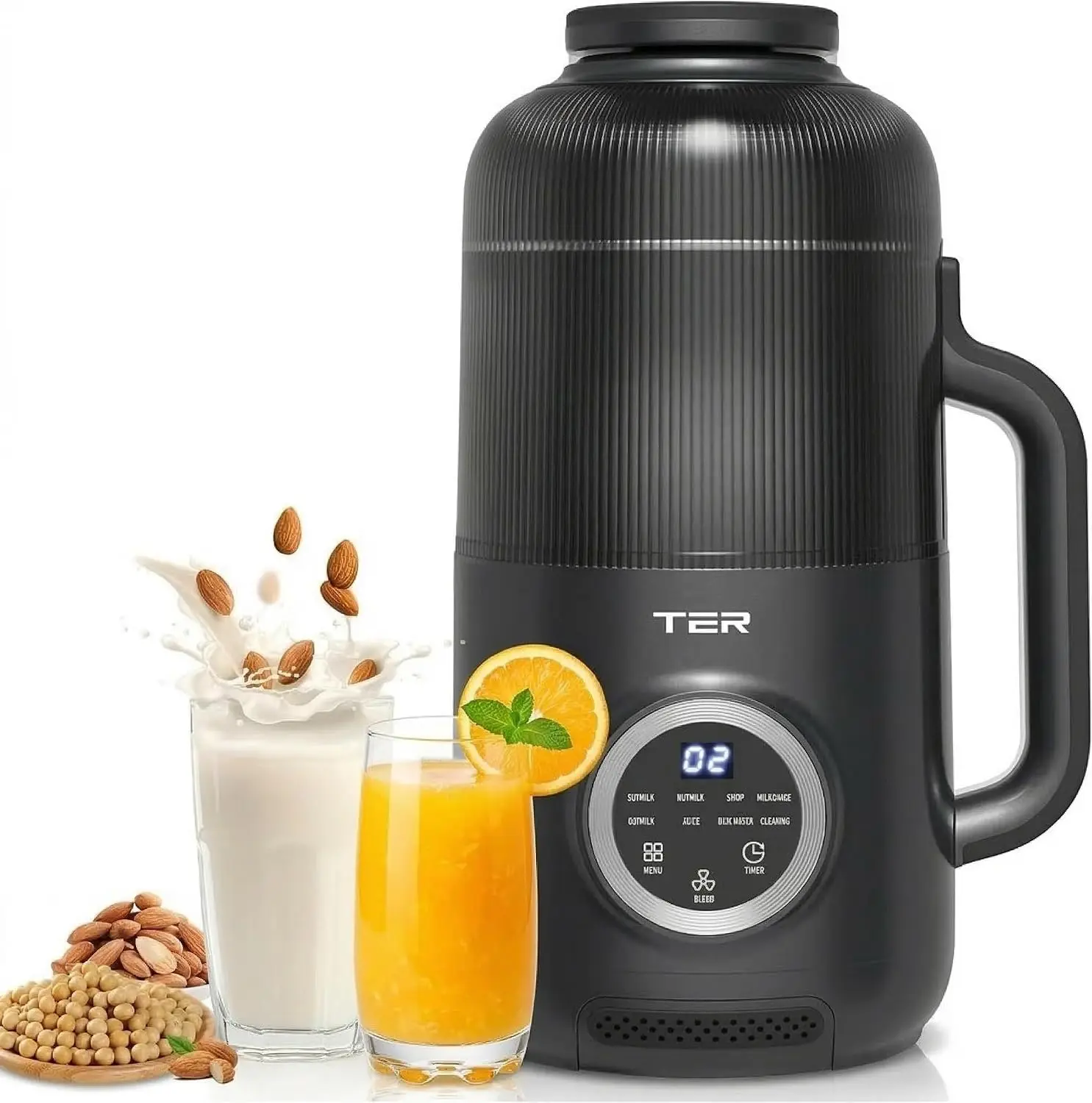 40oz Automatic Nut and Soy Milk Maker Machine, Plant-Based Milk Maker with 8 Smart Preset Programs for Almond Oat Soy, 12H Delay Start, Keep Warm and Self-Cleaning