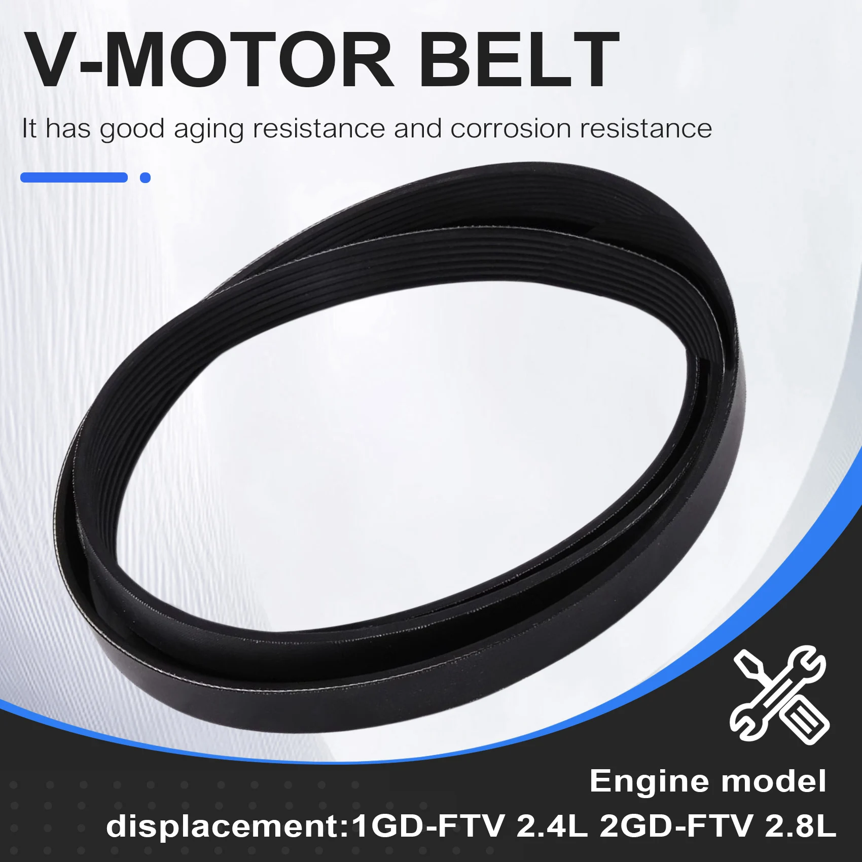 A30P-For Toyota Hilux 1GD2GDFTV Engine, Vehicle Drive Belt 90916-T2033 7PK2050 90916T2033 Auto V-Motor Replacement Part