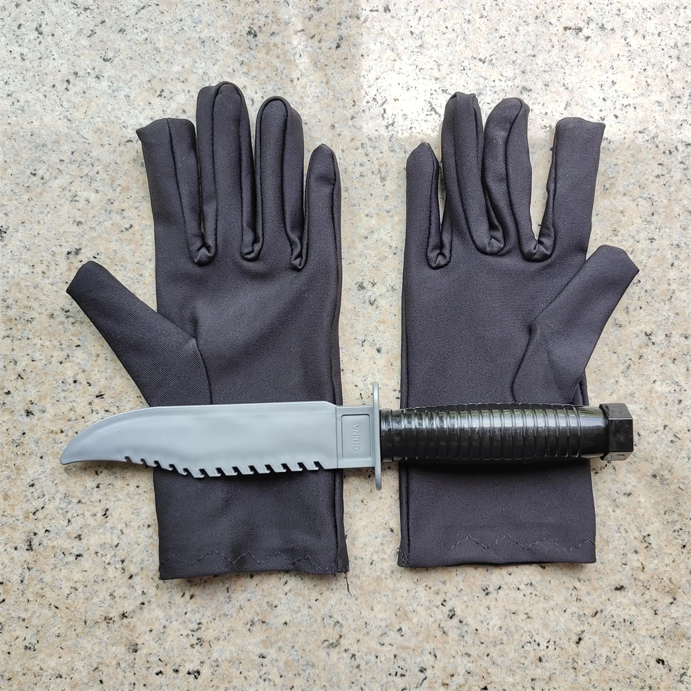 3 stücke Plastik messer Spielzeug Halloween Cosplay Kostüm Requisiten Militär polizei Tricks Magie Requisiten Simulation Kunststoff Schwert Spielzeug Geschenke – Detail 8