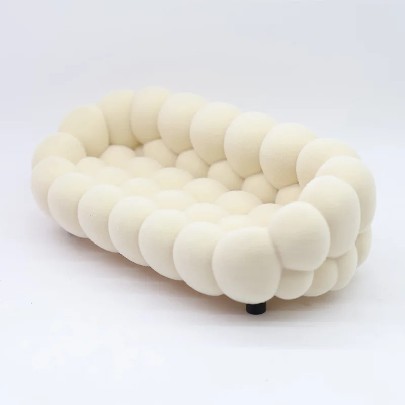 1:12 Dollhouse Miniature Bubble Cloud Sofa Minimalist Style Furniture Model Living Room Scene Desktop Decoration