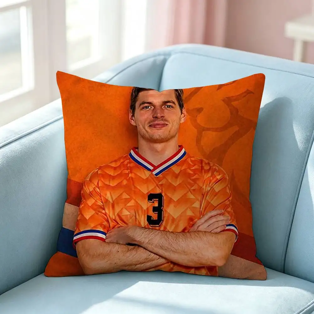 Racer Super Max Verstappen Pillow Case Square Double-Sided Sofa Cushion Cover Bedroom Bedside Pillow