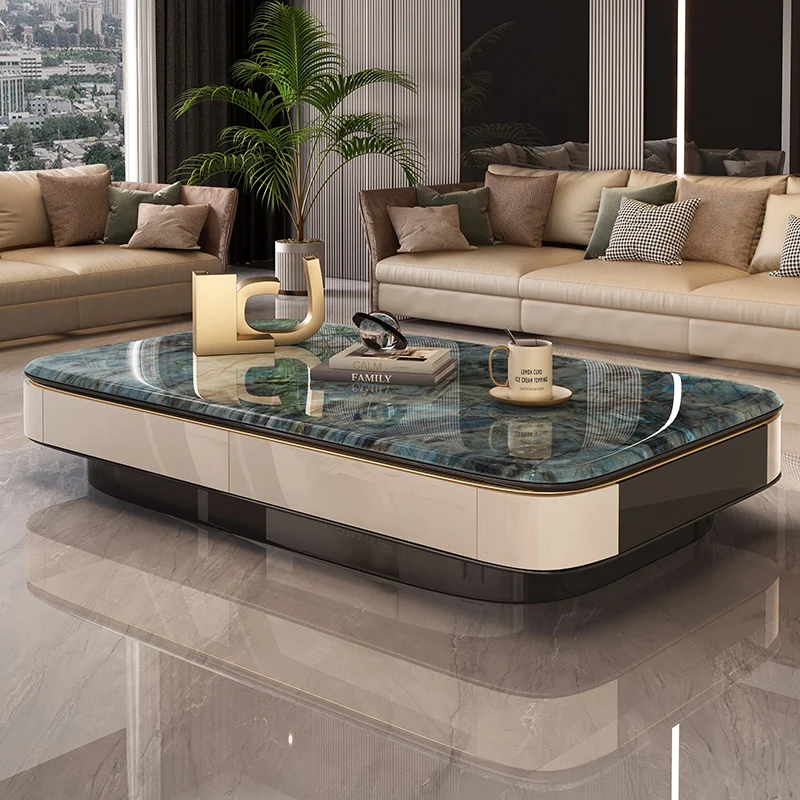 Hidden Storage Gray Coffee Table Beige Rustic Luxury Modern Coffee Table White Space Saving Meuble Salon Living Room Furniture