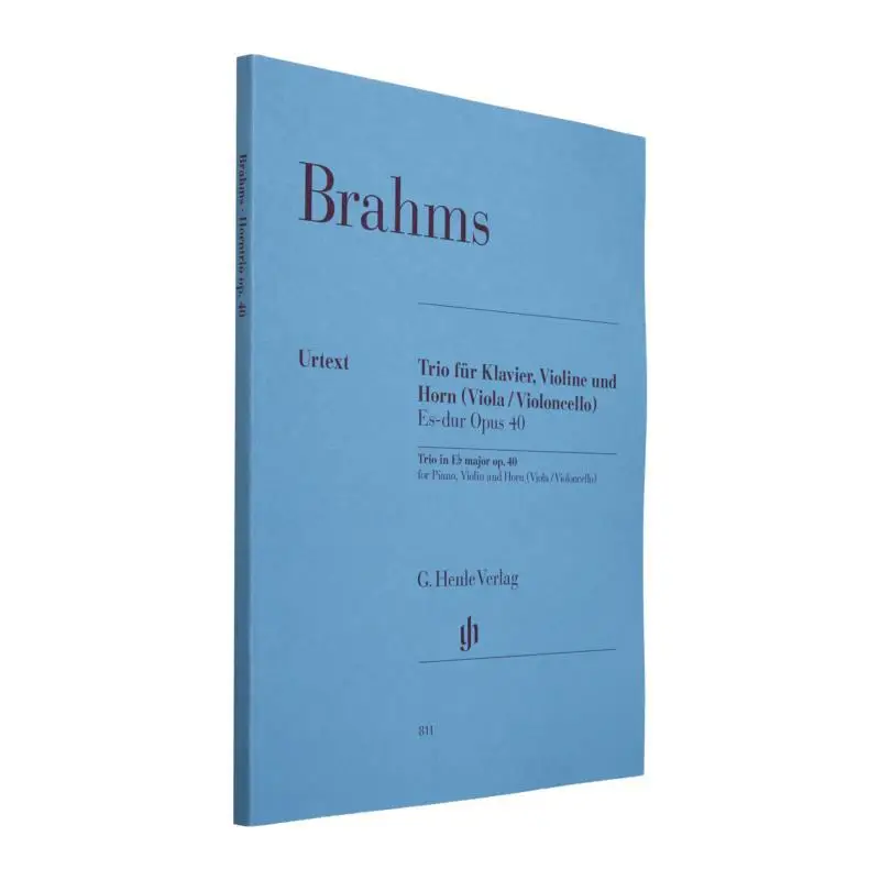

HN811 Brahms Trio E Flat Major Op 40 LooseEinfalt Katharina G Henle Verlag 9790201808116 Book