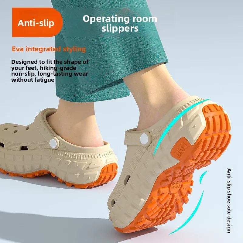 Men's driving breathable non-slip hole shoes summer new deodorant non-slip outer wear wear wear-resistant fishing beach sandals