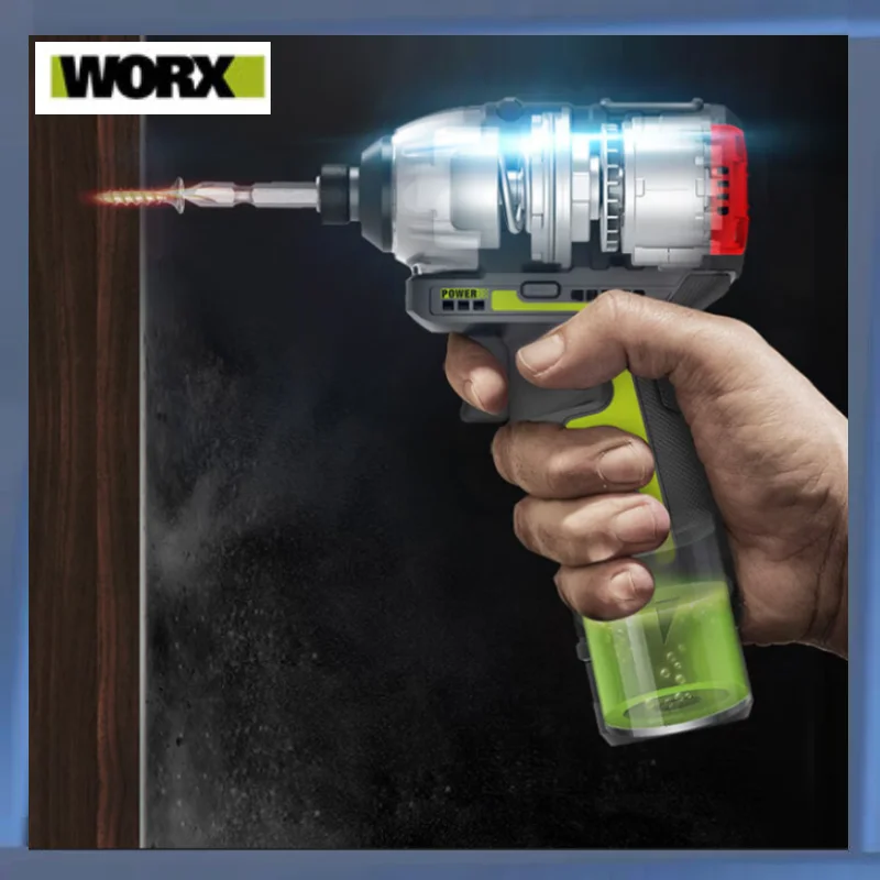 Worx Cordless Impact Screwdriver WU132 140Nm 12v 3300rpm Brushless Motor Adjust Torque Univeral Battery Pack Screwdriver