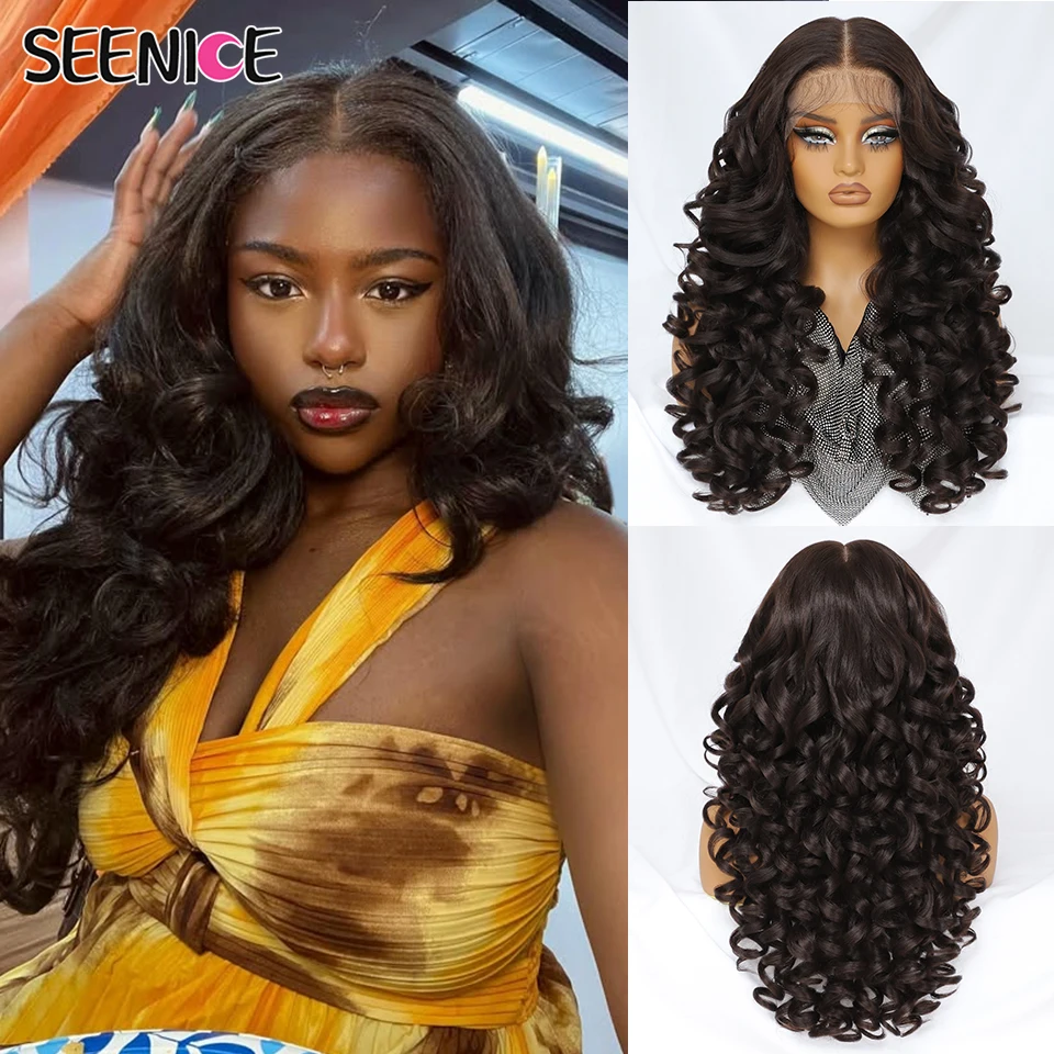 

24Inch Latisha Synthetic Lace Front Wigs For Black Women Curly Afro Lace Wigs Blonde Orange 13X5X1.5 Cosplay Hair Daily Use