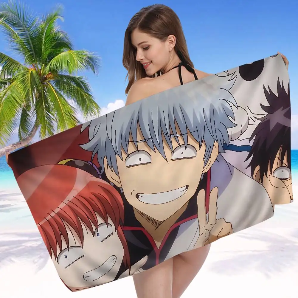 Funny Japanese GINTAMA Microfiber Beach Towel Absorbent Quick dry Soft Yoga Swimming Resort Mountain Climbing Towel