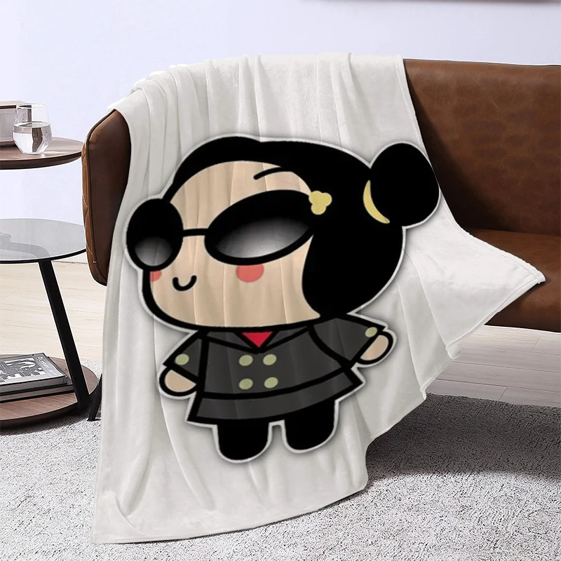 

Custom Blanket Pucca Fluffy Soft Blankets for Bed Summer Comforter Sofa Blankets & Throws Furry Throw Double Decorative Anime