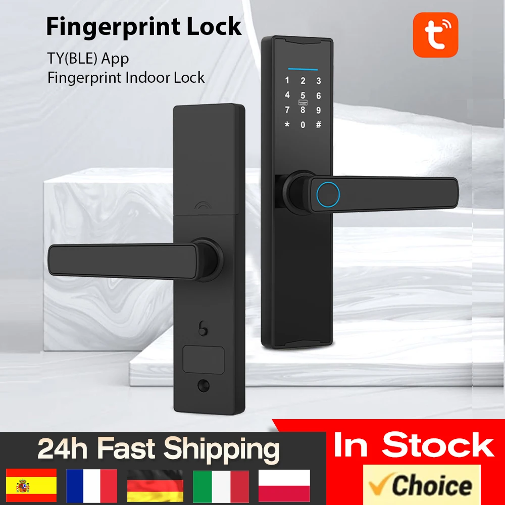 WF-H6 Smart Lock Biometric Fingerprint Lock Door Lock Keypad Door Lock with Handle Fingerprint Electronic Deadbolt Door Locks