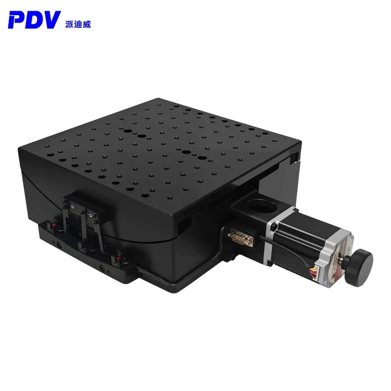 PDV High-precision Electric Angular Positioner Arc Swivel Table Aluminum Alloy Construction 200x200mm Surface 1 Year Warranty