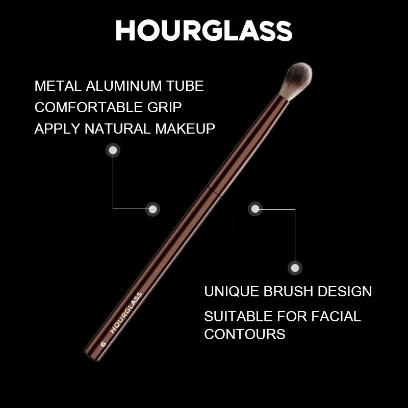 Hourglass Makeup Brush- No.6 Conical Round Head Halo Dye Brush Soft and Skin friendly Fiber Hair Fashion Design Single Brush