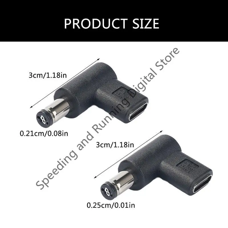 For Laptop USB C PD to DC5.5x2.1mm/5.5x2.5mm Power Connector Universal 9/12/20/28V Type C to DC Plug Charging Adapter Converter