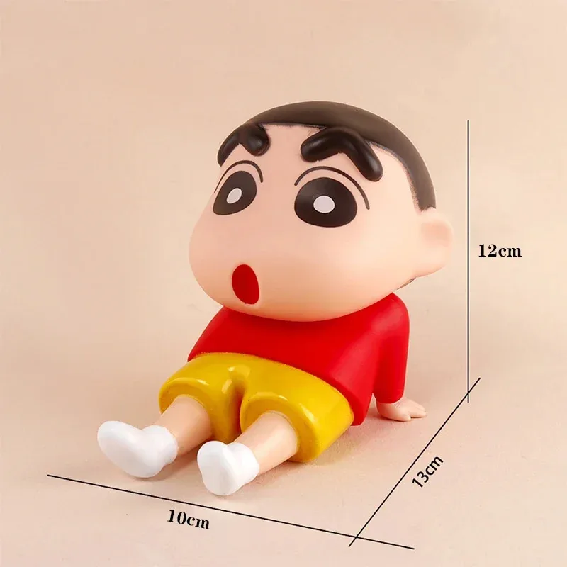 Crayon Shin-Chan Figuren Telefonhalter Kawaii Anime Desktop Ornamente Cartoon Fernsehen Telefon Unterstützung Niedliche Puppendekorationen – Detail 5