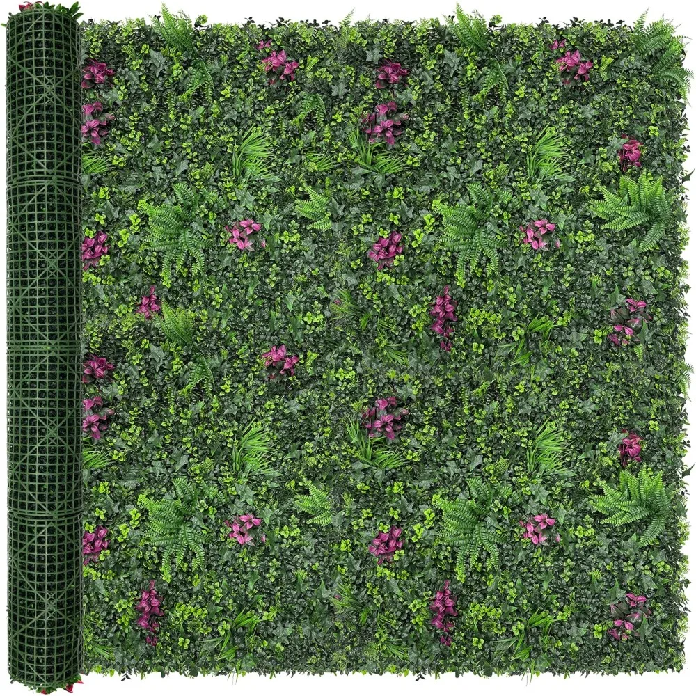 

Green Grass Wall Box Wood Plant Board: 72x144 (72SQFT), with UV Resistant Green Leaf Artificial Leather for Interior Walls