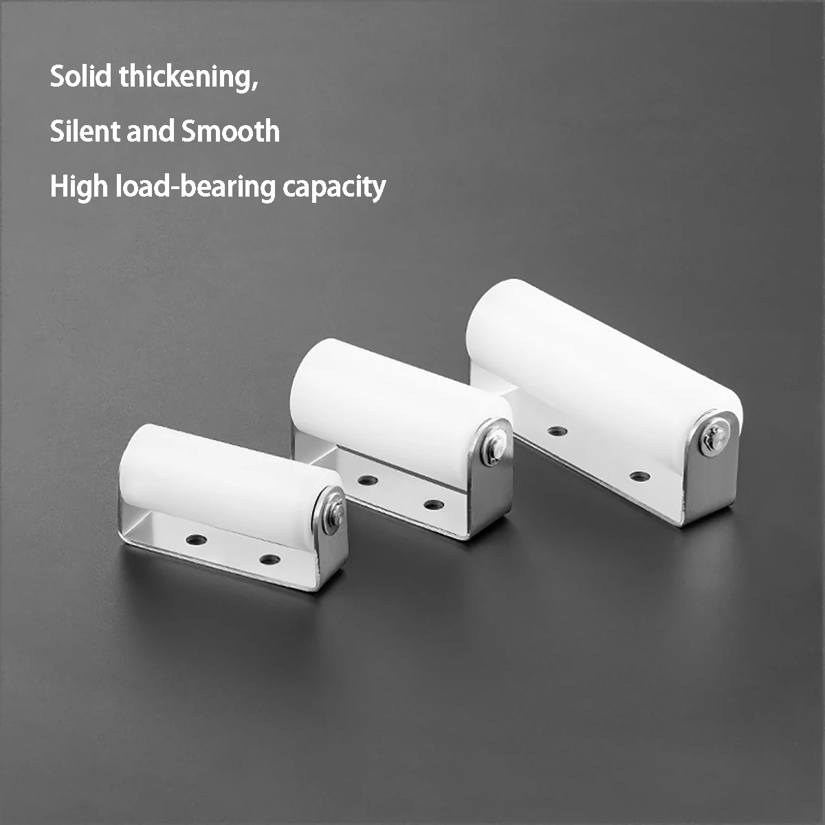 304 Stainless Steel Bracket Guide Bearing Nylon Pulley Moving Door Iron Bracket Wheel Track Directional 20x20-48x150mm