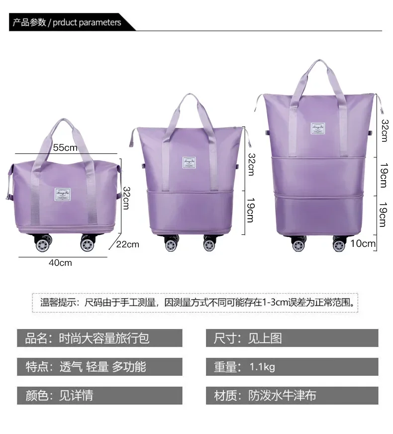 Travel Bag New Portable Multifunctional Moving Storage Bag Expanded Large Capacity Short-distance Business Trip Bag