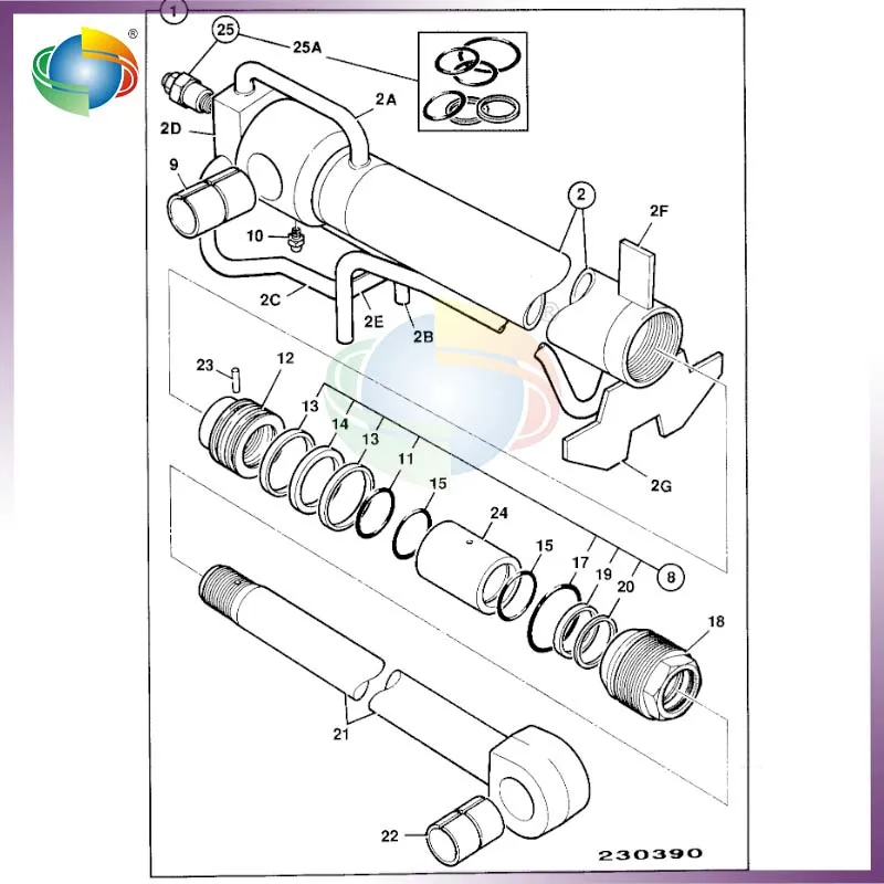 

991/00105 99100105 991-00105 CYLINDER SEAL KIT FOR JCB