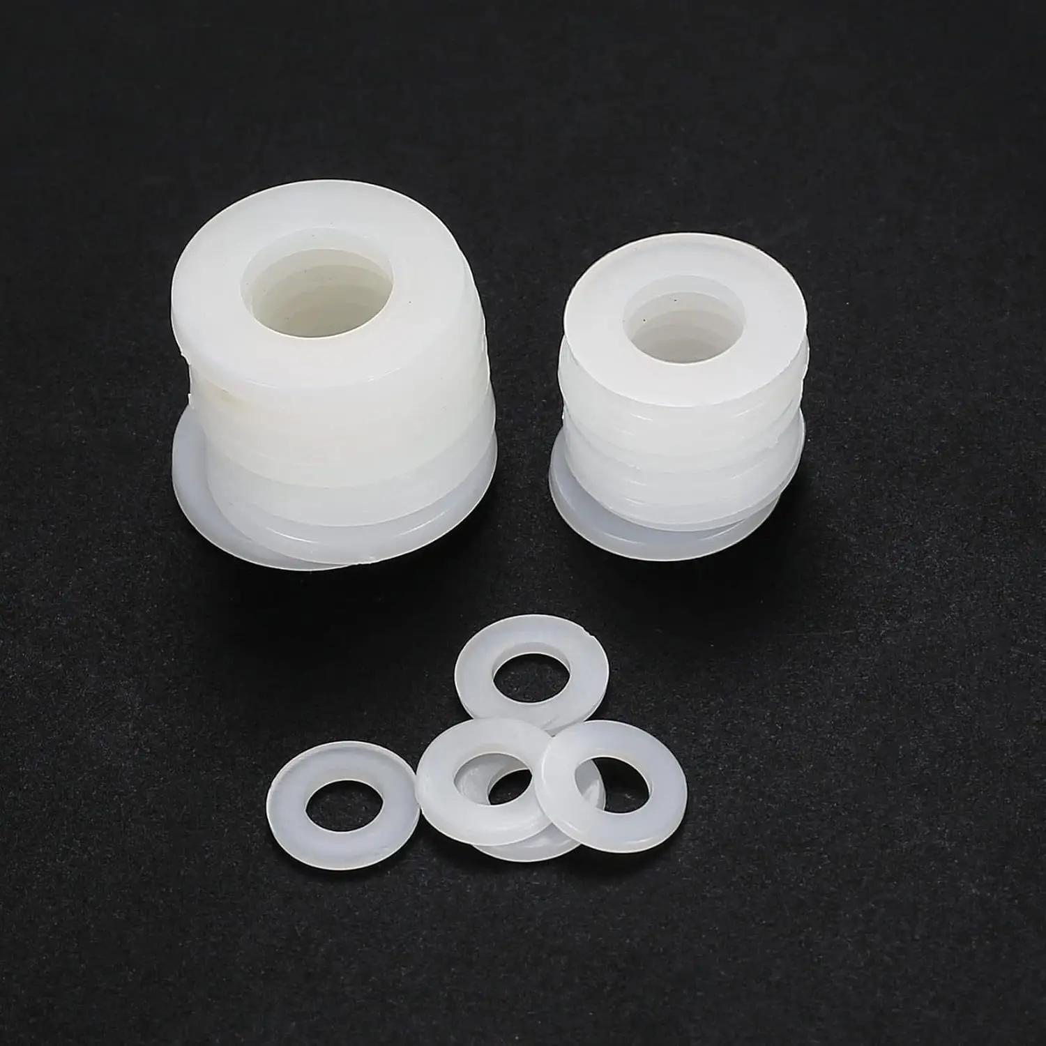 500Pcs M2 M2.5 M3 M4 M5 M6 M8 M10 White Plastic Nylon Flat Washer Flat Gasket Screw Bolt Insulation Washer Assembly Kit