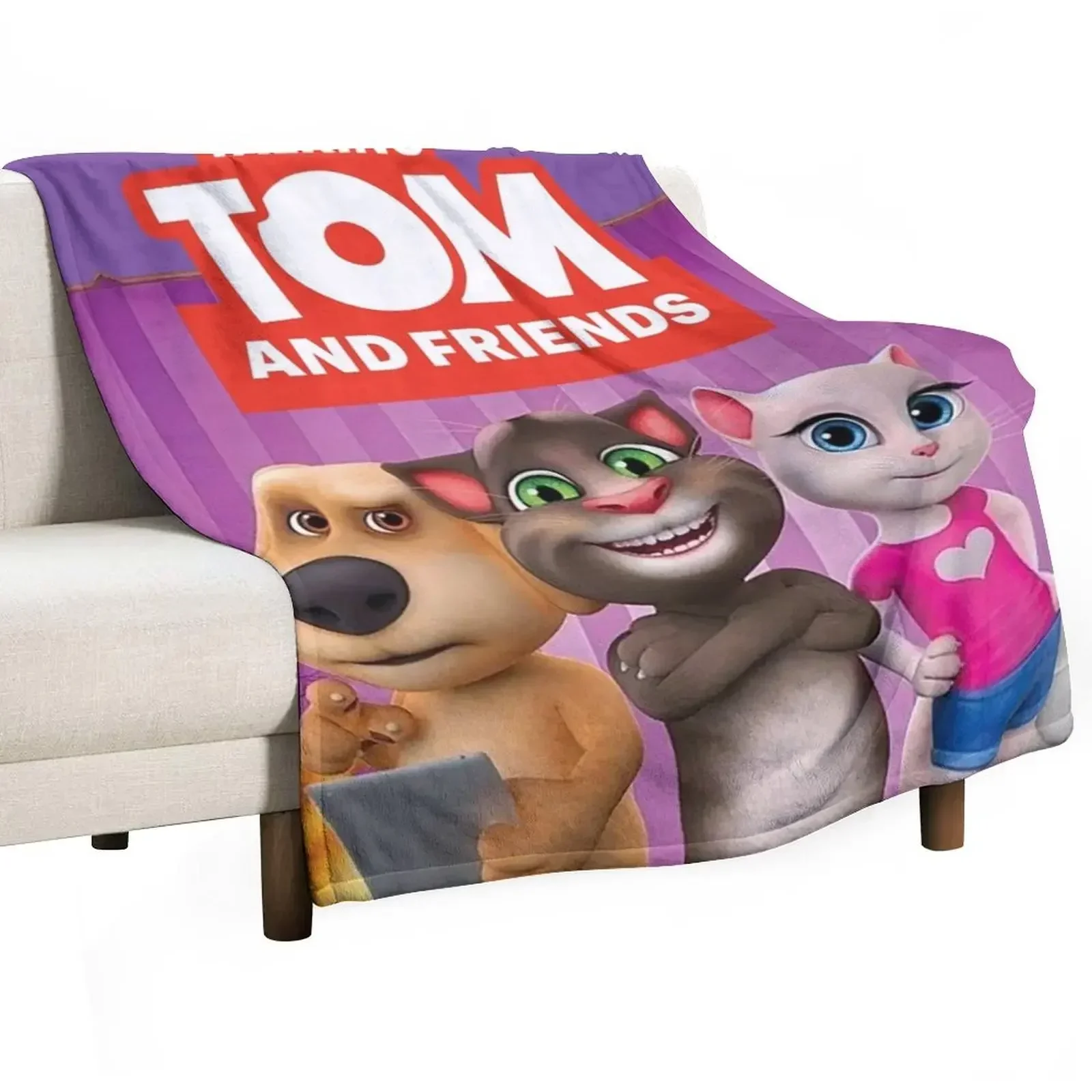 

Sixtom the My Talking and friends Tom 2 2021 Throw Blanket decorative For Sofa Thin Cute Plaid Blankets