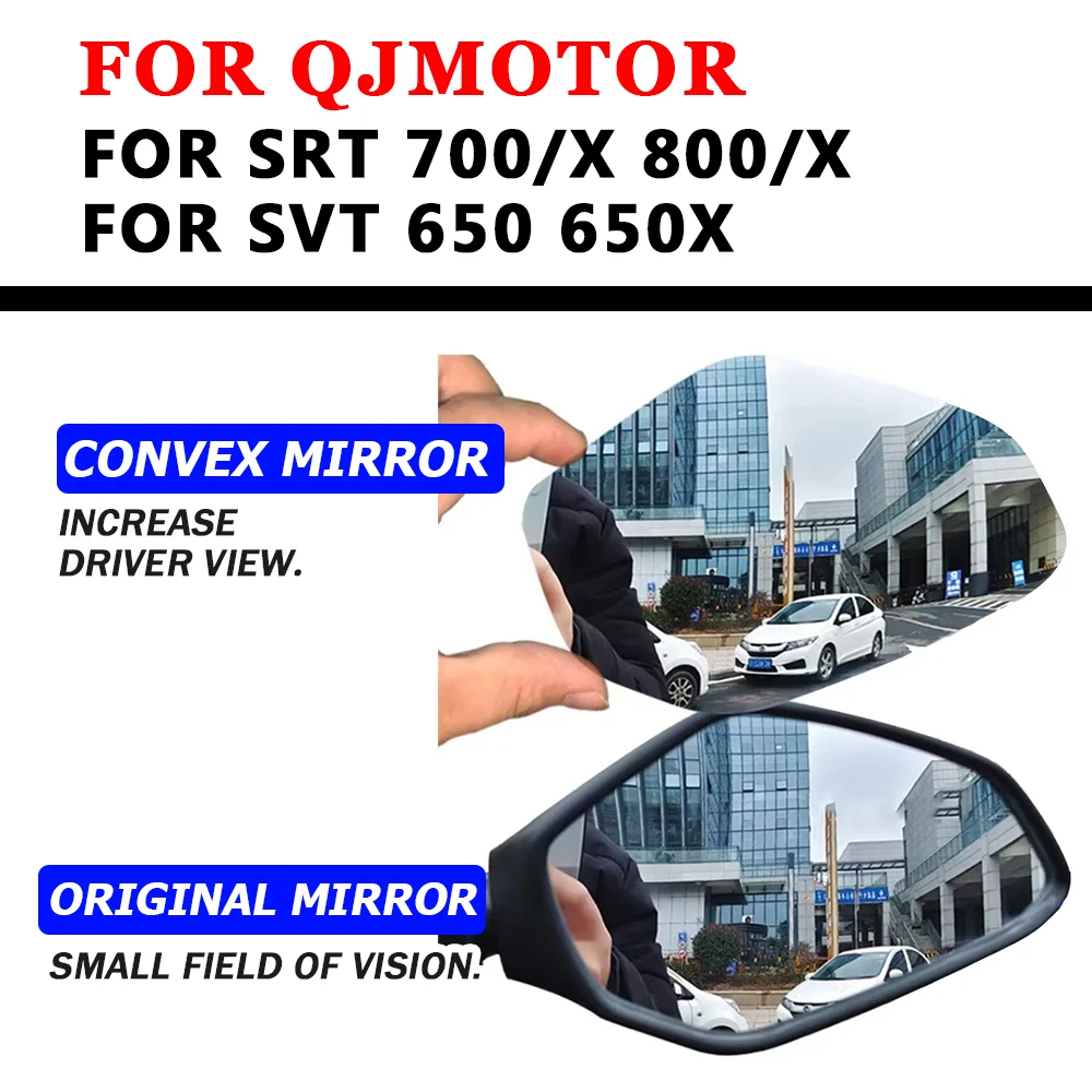 

For QJMOTOR QJ MOTOR SRT700X SRT800X SVT650 SVT650X Accessories Increase Driver Vision Rearview Mirrors Convex Mirror View Lens