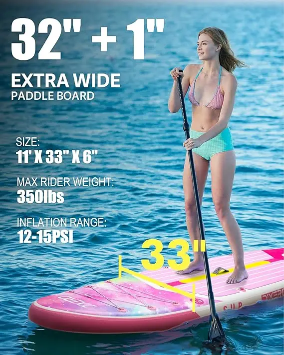 OEM ODM Pink Paddle Board High Quality 11'x33