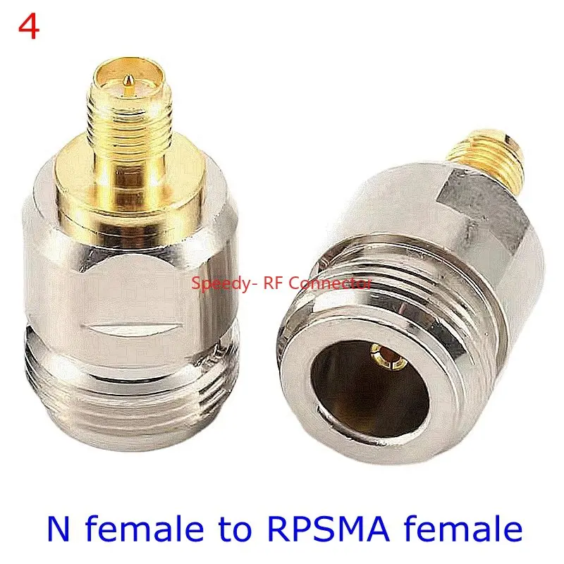 L16 N Naar Rpsma Man Vrouw Rechte Connector Rp Sma Omgekeerde Pole Naar N Type Rf Adapter Coax Nieuwe Messing vernikkeld
