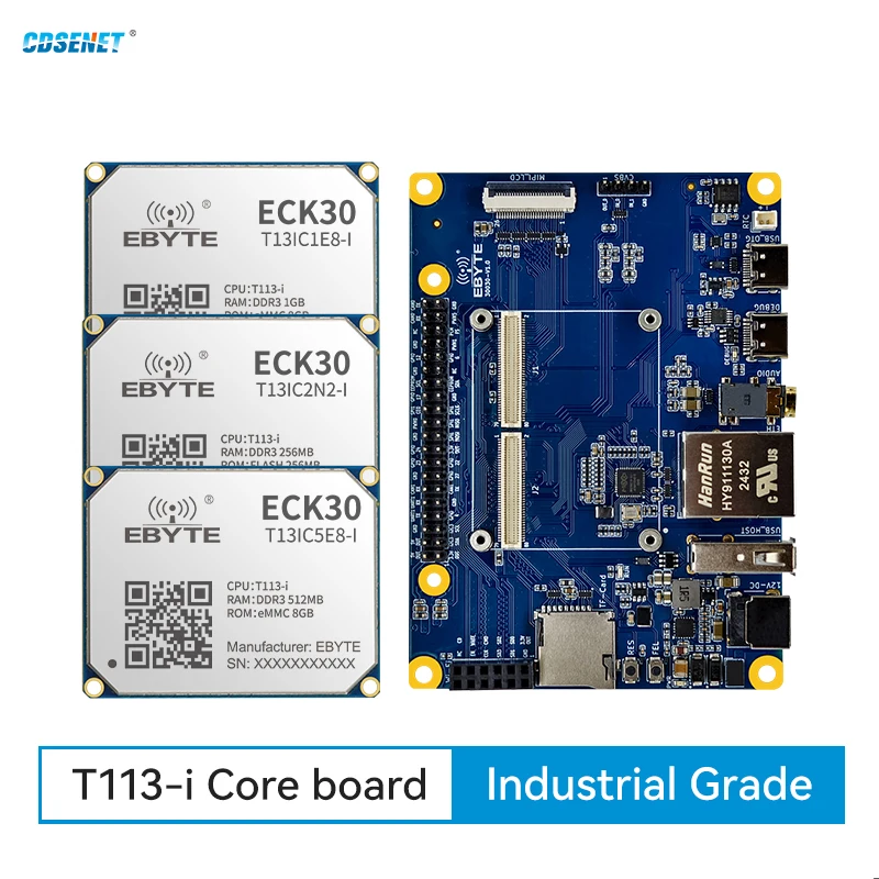 T113-i اللوحة الأساسية CDSENET ECK30 Linux BTB 1.2G ثنائي النواة ARM A7 RISC-V DSP متعدد النواة متغاير الطاقة الصناعية غراد