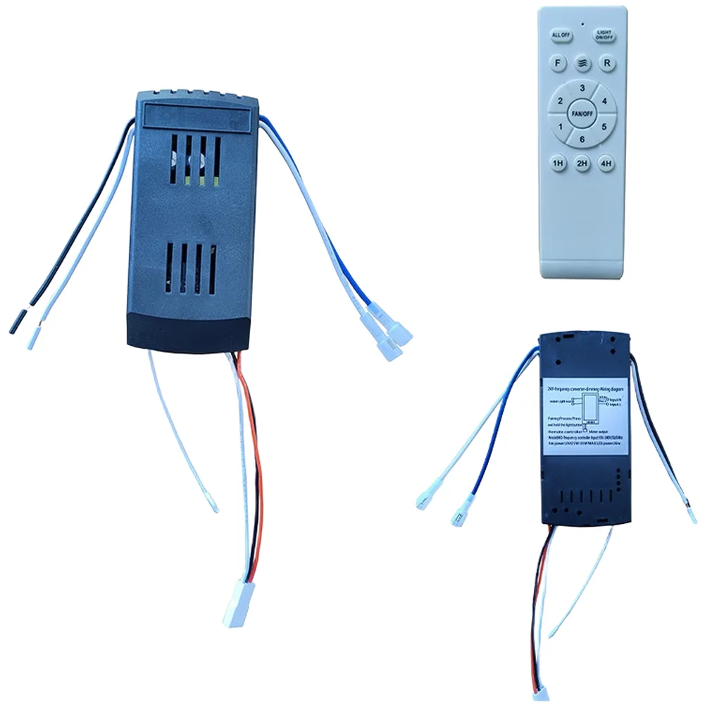6-Speed DC Ceiling Fan Remote Control for DC24V Motor Drivers with Light Switch Function and Timer Duration Options