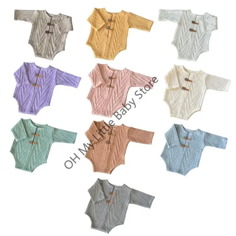 

M76C вязание комбинезон для детской фотографии новорожденная девочка мальчик унисекс фото одежда фотосъемка для комбинезона