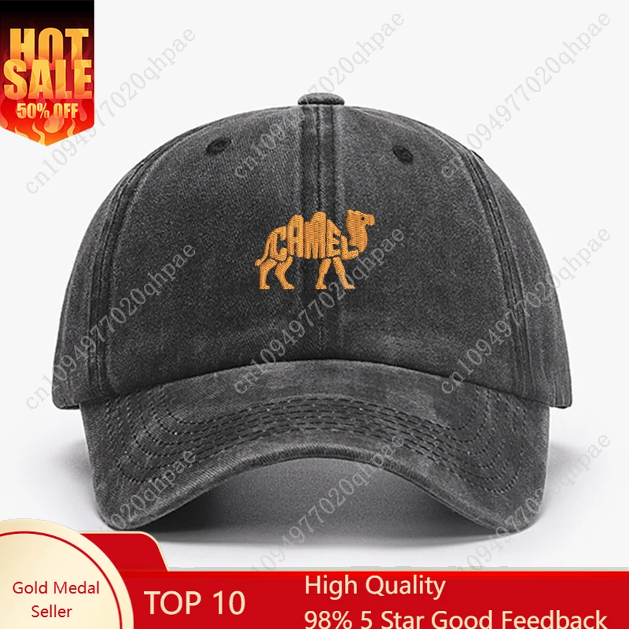 

Camel Embroidered Exquisite Animal vintage cotton Baseball caps Men Women Washed Hat Sports Fishing Dad Summer Peaked cap